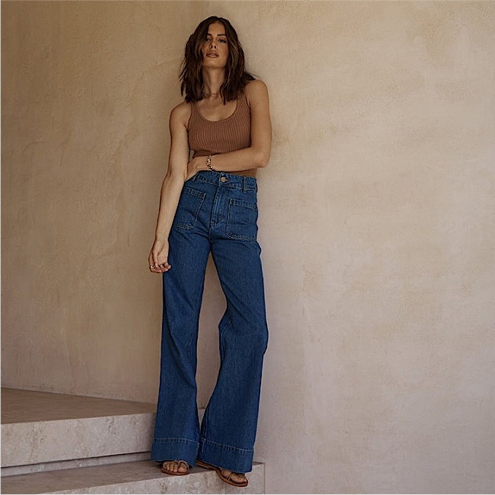 Dissh Peri Dark Wide Leg Denim Jean